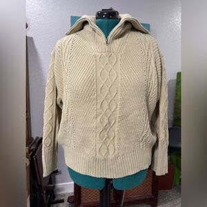 Beige Knit Sweater XL